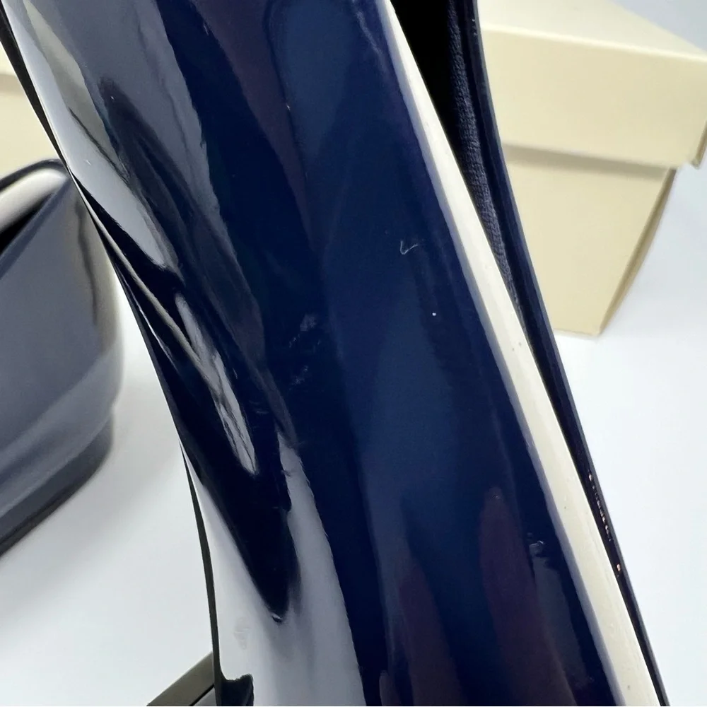 Anne Klein Navy Patent Loafers - Picture 7 of 7